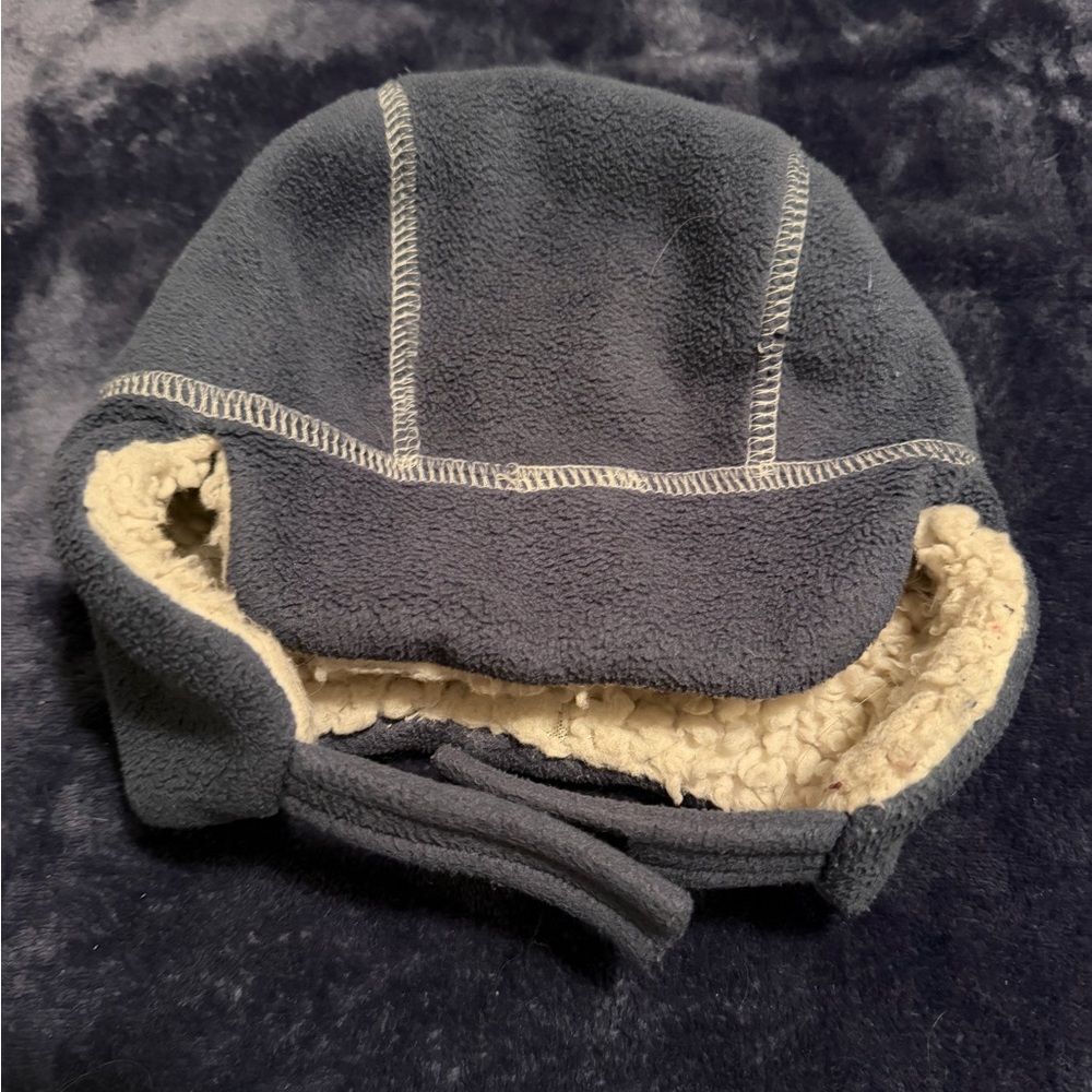 Next Cream and Blue Fleece Hat